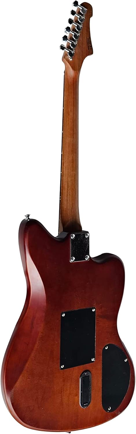 6 String Hollow-Body Electric Guitar, Left, Satin Brown (IJGAP-300 LH)