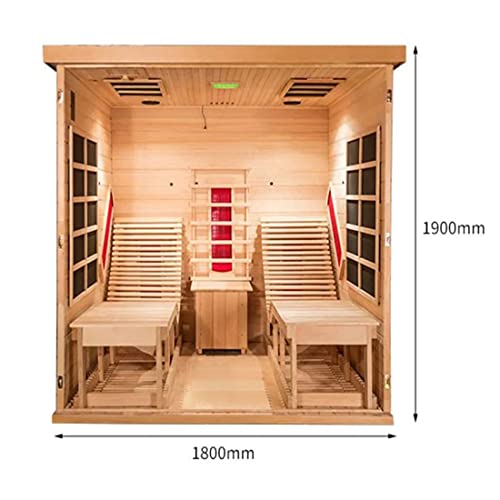 Full Size Portable Steam Saunas for Home Spa, Full Body Sauna Tent for Relaxation, 1500W & 4L Sauna Steamer Machine, Remote Control, Foldable Chair (Black)