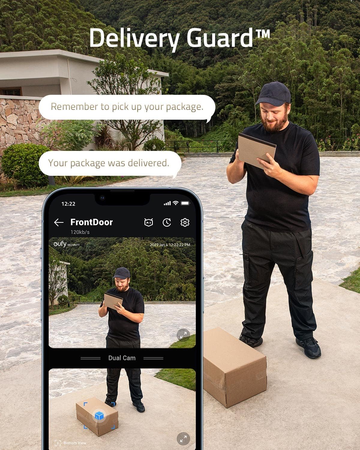 eufy Security Video Doorbell Dual Camera (Wired) with Chime, Dual Cam, Delivery Guard, 2K with HDR, No Monthly Fee, 16-24V, 30VA