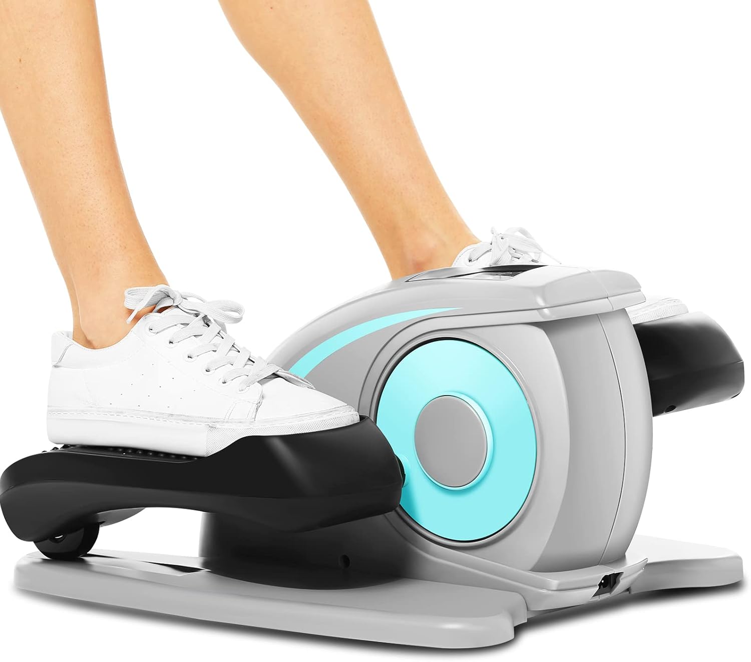 ANCHEER Under Desk Elliptical Machine, Pedal Bike Exerciser, Electric Under Desk Elliptical Machine Trainer with Built in Display Monitor Quiet & Compact Exercise Equipment for Home Office Gym