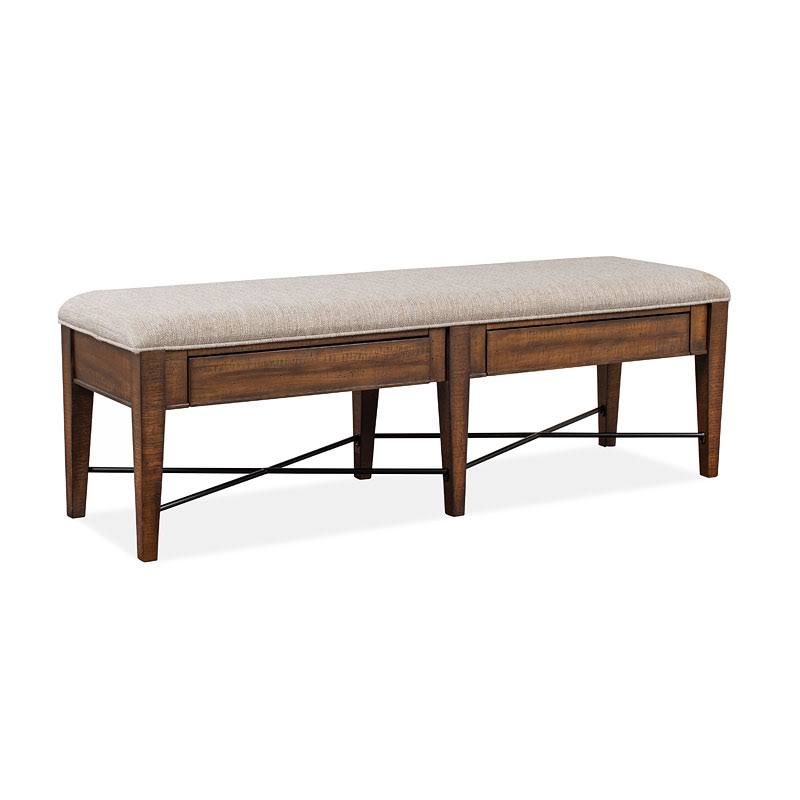 Magnussen Bay Creek Toasted Nutmeg Upholstered Bench