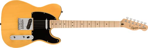 Squier Affinity Series Telecaster Electric Guitar, with 2-Year Warranty, Butterscotch Blonde, Maple Fingerboard, Left-Handed