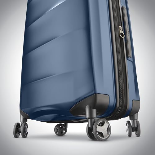 Samsonite Carry-On Pro Front Pocket Hardside Expandable 21-Inch Octiv Luggage: Durable & Impact Resistant, 360° Aero Trac Spinner Wheels, Adjustable Telescopic Handle, TSA Approved Lock - Silver