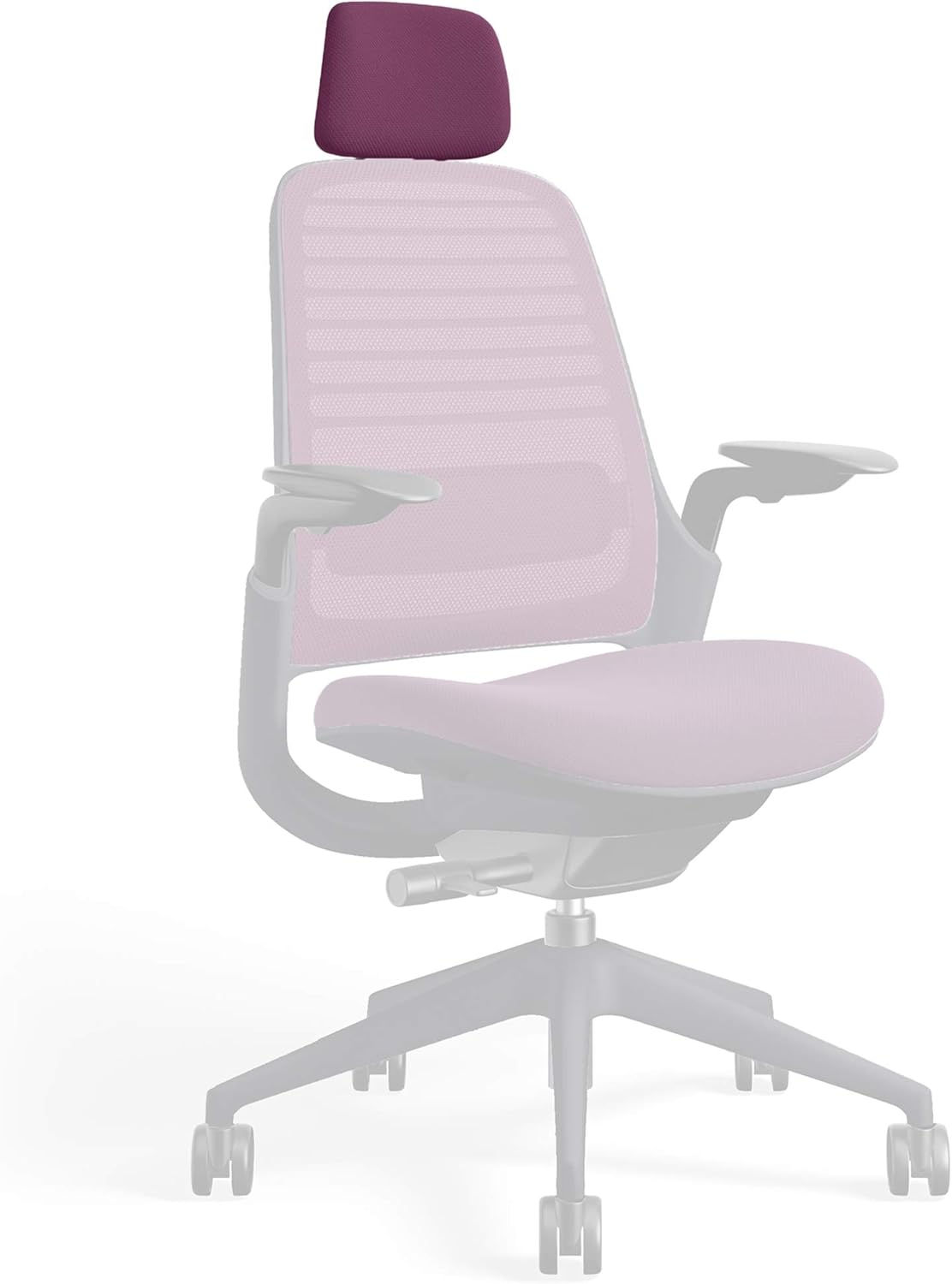 Headrest for Series 1 Task Chair by Steelcase | Black Frame, 3D Microknit Fabric | Add-On Part Only (Malt)