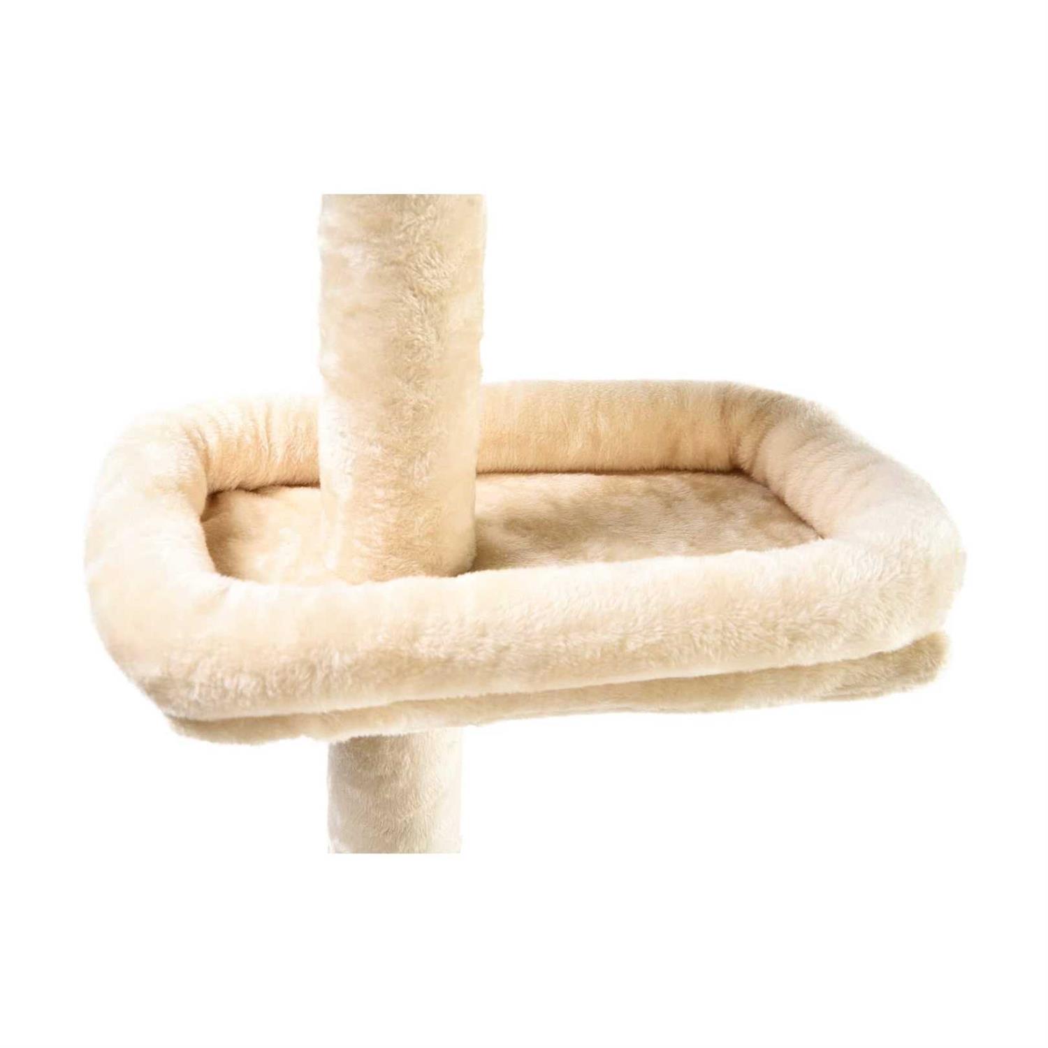 Cat Craft 4-Level carpeted Adjustable Floor to Ceiling climbing &amp; perch Cat Tree with bolstered Cat Bed - Pet Supplies online store