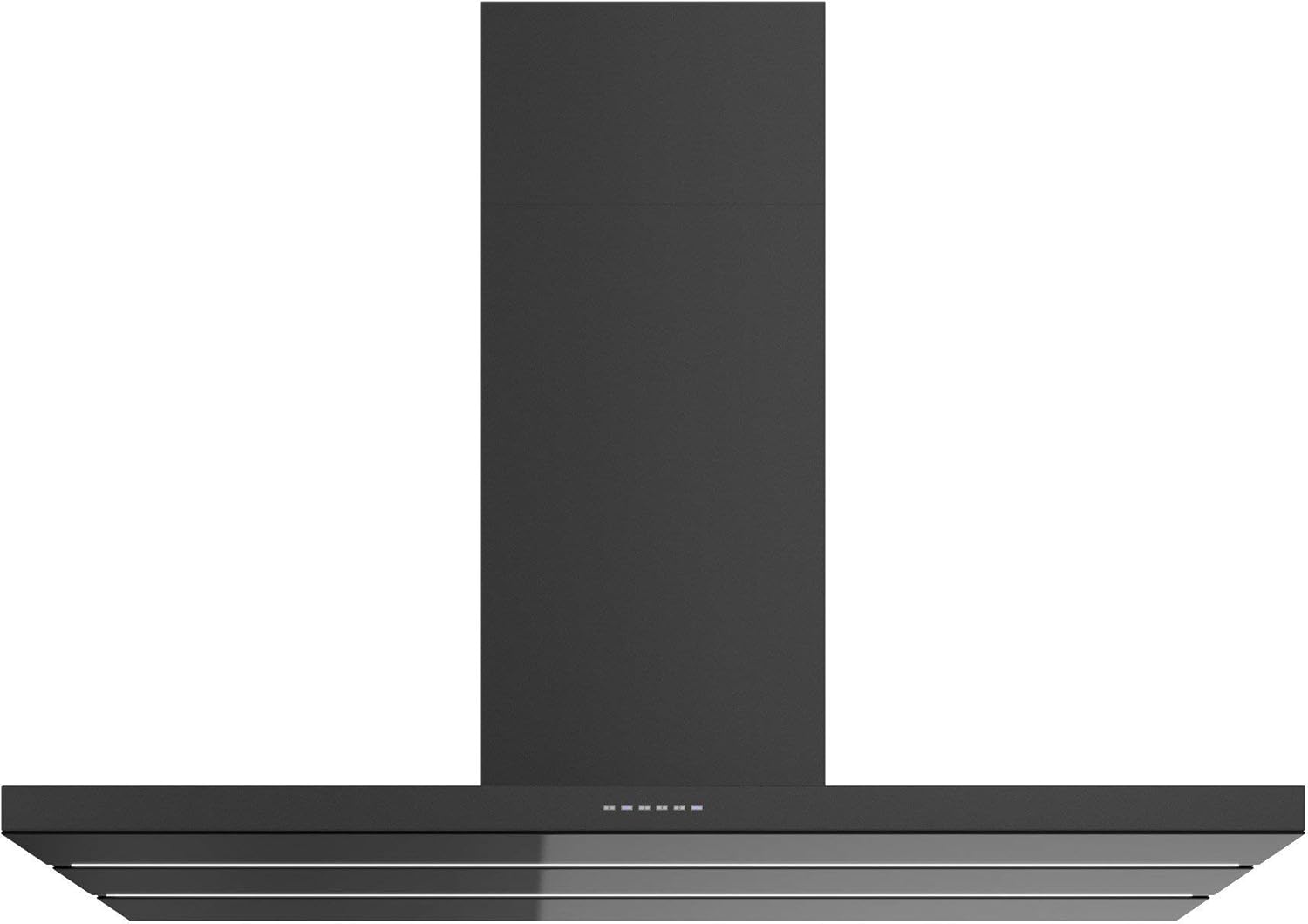 Futuro Futuro Range Hood 36" 940-CFM | Viale Black | Island-Mount Stainless Steel Vent Hood | Modern Italian Exhaust Hood | LED, Ultra-Quiet with Blower