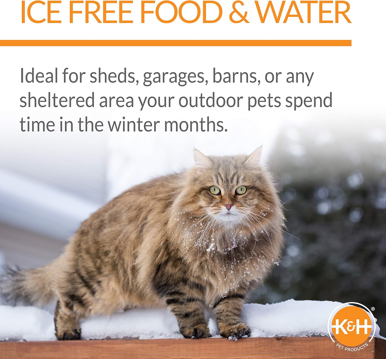 K&H PET PRODUCTS Outdoor Heated Kitty House, Outdoor Dining Room & Heated Thermo-Kitty Café, Olive
