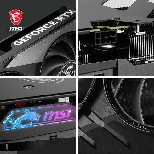 MSI GeForce RTX 4060 Ti Ventus 2X Black 8G OC Graphics Card -NVIDIA RTX 4060 Ti, 8GB GDDR6 Memory, 18Gbps, PCIe 4.0, DLSS3