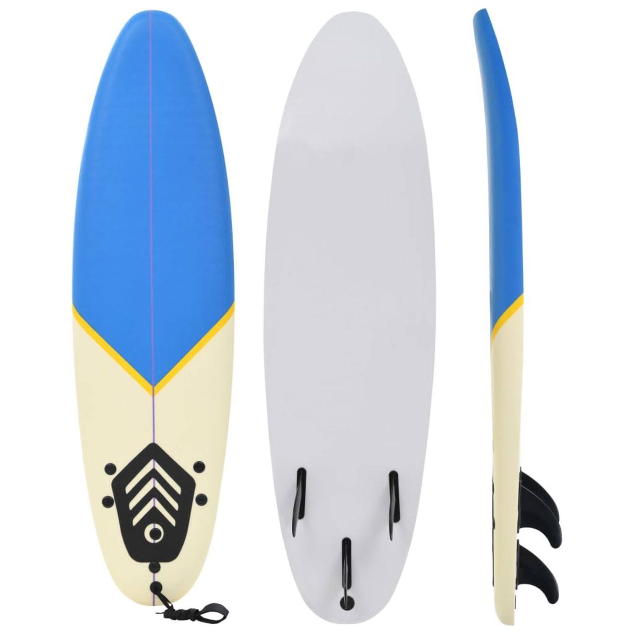 vidaXL Surfboard 66.9x22 Blue and Cream