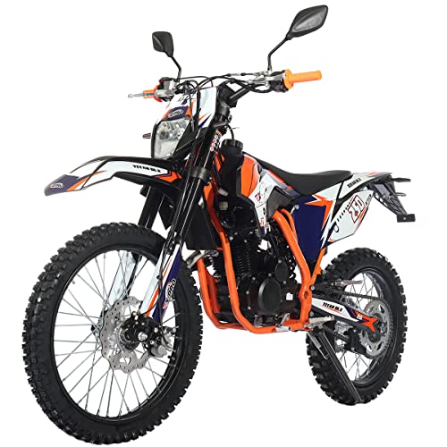 X-PRO Titan 250 DLX 250cc Dirt Bike with 5-Speed Manual Transmission, 21"/18" Wheels | All Lights, Electric/Kick Start, Zongshen Brand Engine
