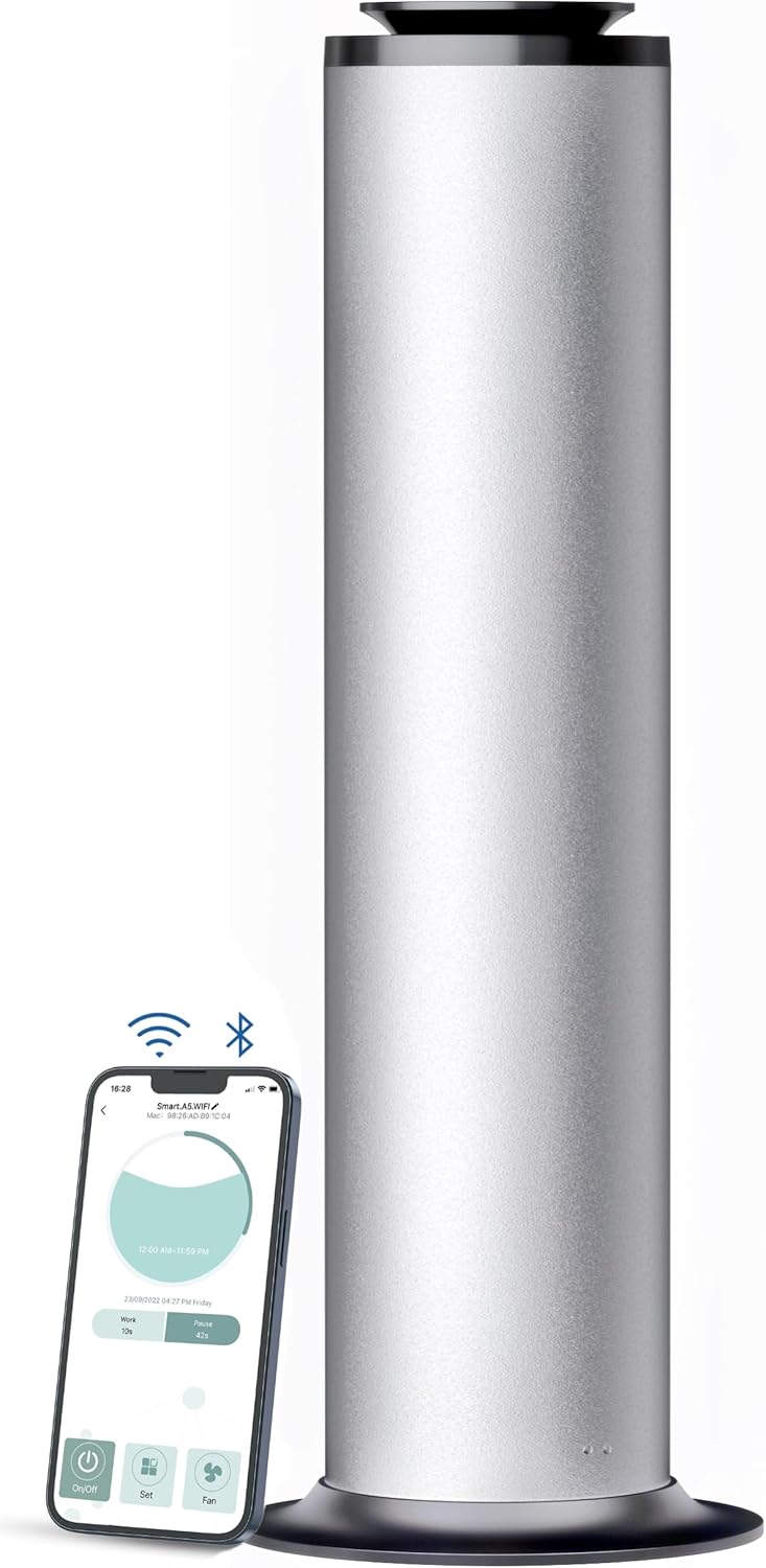 2500 sq. ft Scent Air Machine for Home, 600ml Scent Diffusers for Home, Waterless Diffuser Essential Oil Diffuser for Large Room Hotel Scent Diffuser Cold Air Nebulizer Office
