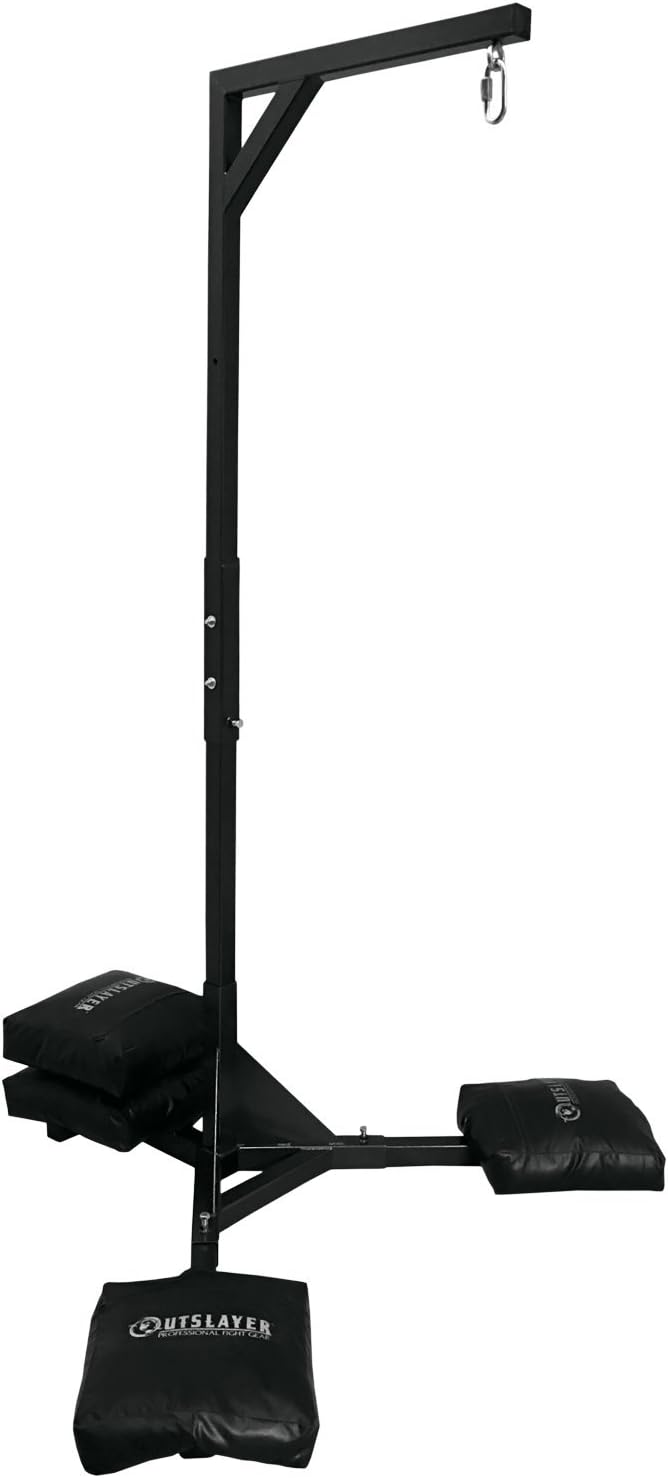 Heavy Duty Punching Bag Stand - 7.8ft / 6.8ft Heavy Bags up to 350lbs - Made in USA - Filled or Unfilled Sandbags - Easy Assembly