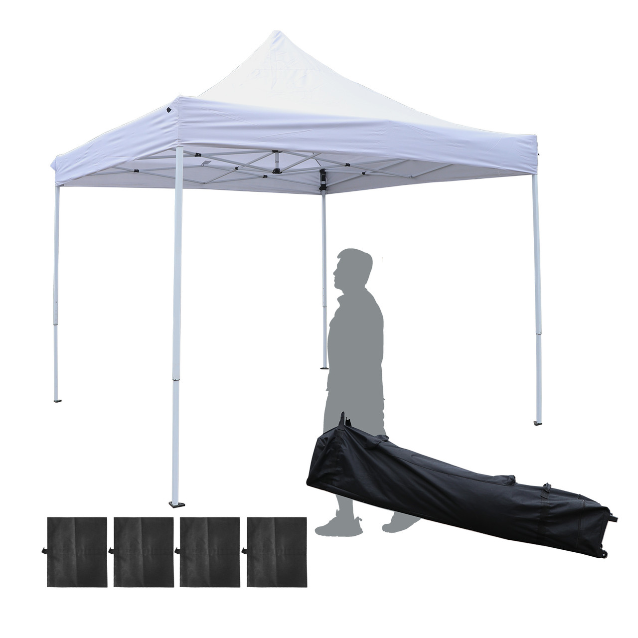 Outdoor Canopy 10x10 Ft For Party Wedding Tent Heavy Duty Gazebo Pavilion White