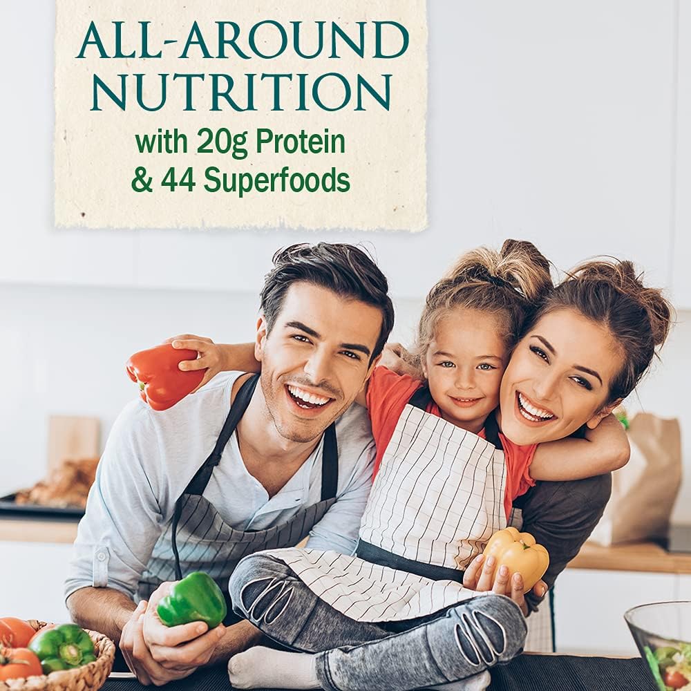 Garden of Life Meal Replacement - Organic Raw Plant Based Protein Powder, Lightly Sweet, Vegan, Gluten-Free, 36.6oz (2lb 5oz/1,038g) Powder Pack of 2