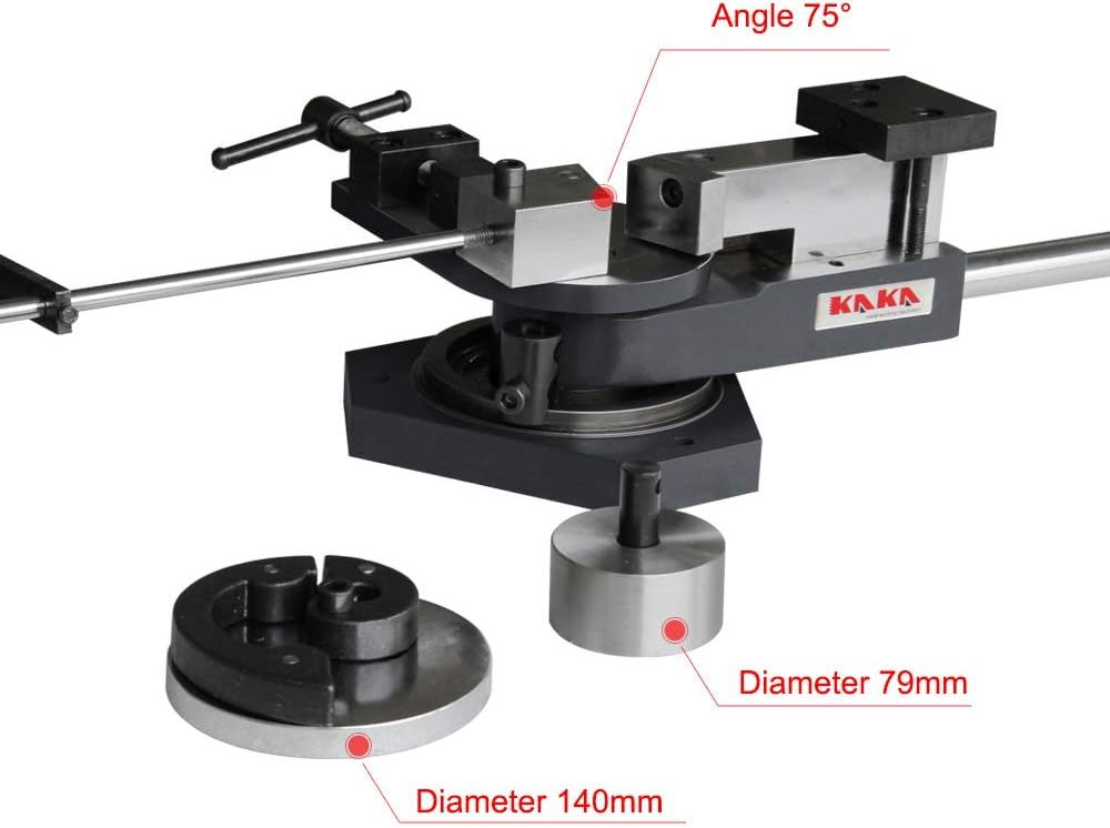 KAKA SBG-40 Heavy-Duty Universal Bender, High Capacity Flat Bar, Square Bar and Round Bar Metal Bender, Combination of Scroll, Radius and Angle Bending, High Precision Metal Bender