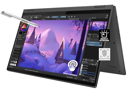 Lenovo IdeaPad Flex 5 5i 2-in-1 Laptop (15.6" FHD Touchscreen, Intel Core i7-1165G7, 16GB RAM, 1TB SSD, IST Active Stylus), Convertible, Fingerprint, Backlit KB, Wi-Fi 6, Webcam, Win 11 Home, Gray