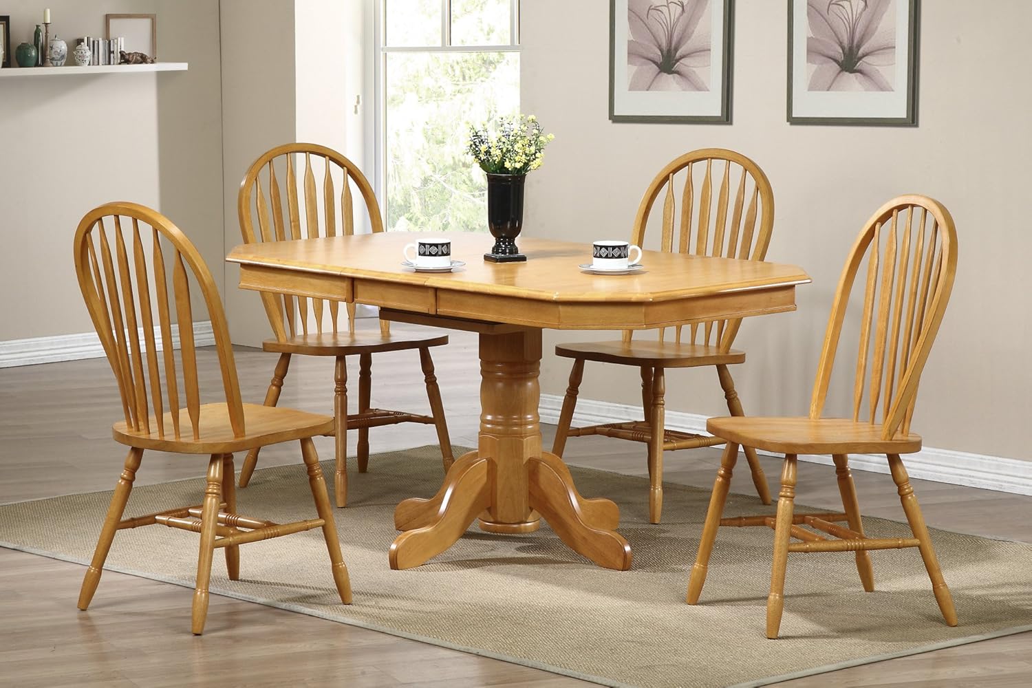 Sunset Trading Oak Selections Dining Chair, 38", Light Finish