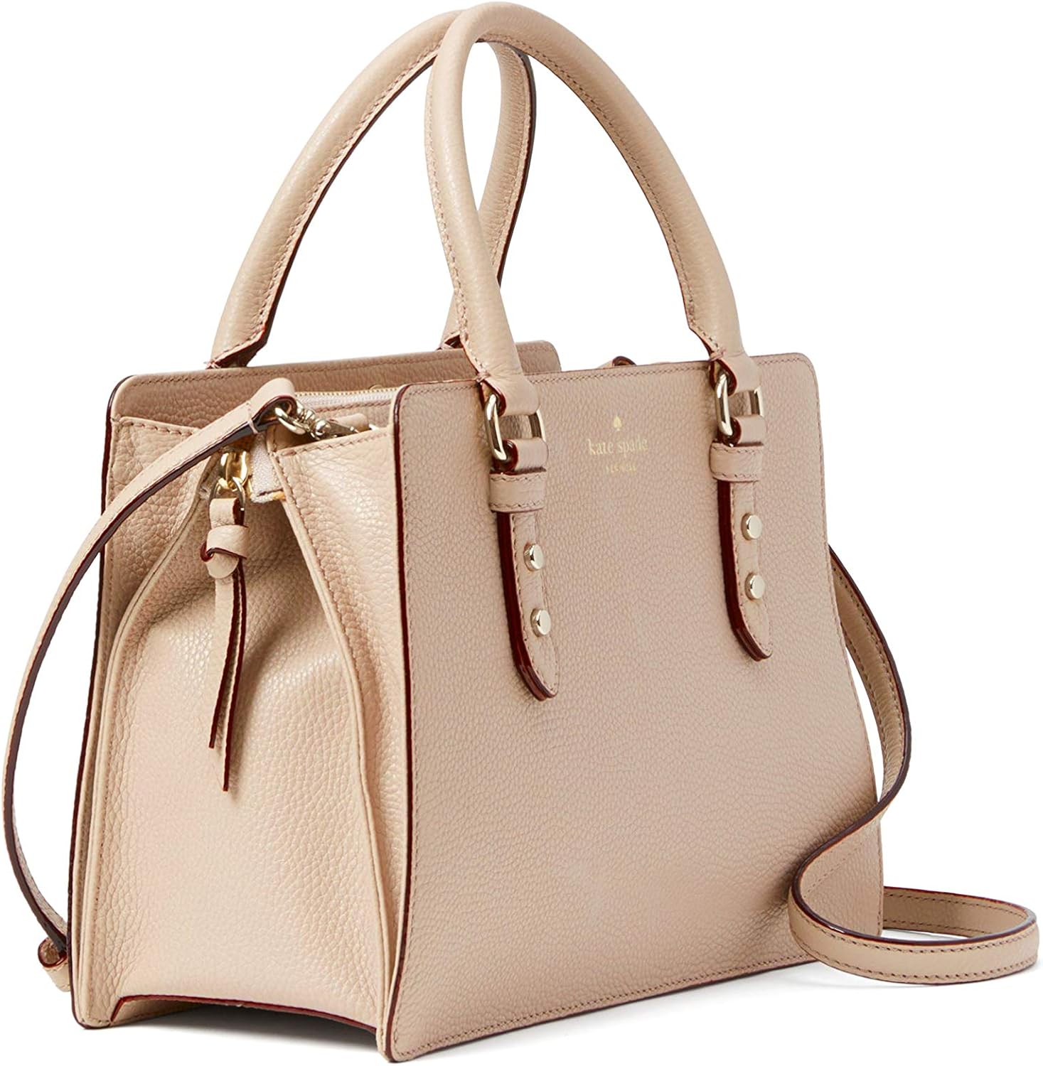 Kate Spade Lise Mulberry Street Leather Crossbody Bag Purse Handbag style # wkru4002 (warm beige)