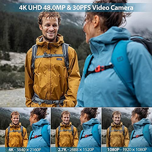 Dingetu Camcorder Video Camera 4K HD 48MP 18X Digital Zoom Camcorder Recorder 3" Touch Screen Vlogging Camera for YouTube IR Night Vision Camcorder with 2 Batteries, Remote Control, 32GB Card