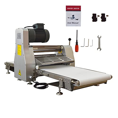 TECHTONGDA Commercial Dough Sheeter Stainless Steel Pizza Pasta Roller Machine Fondant Flattener Pastry Sheeter Bakery Baking Equipment