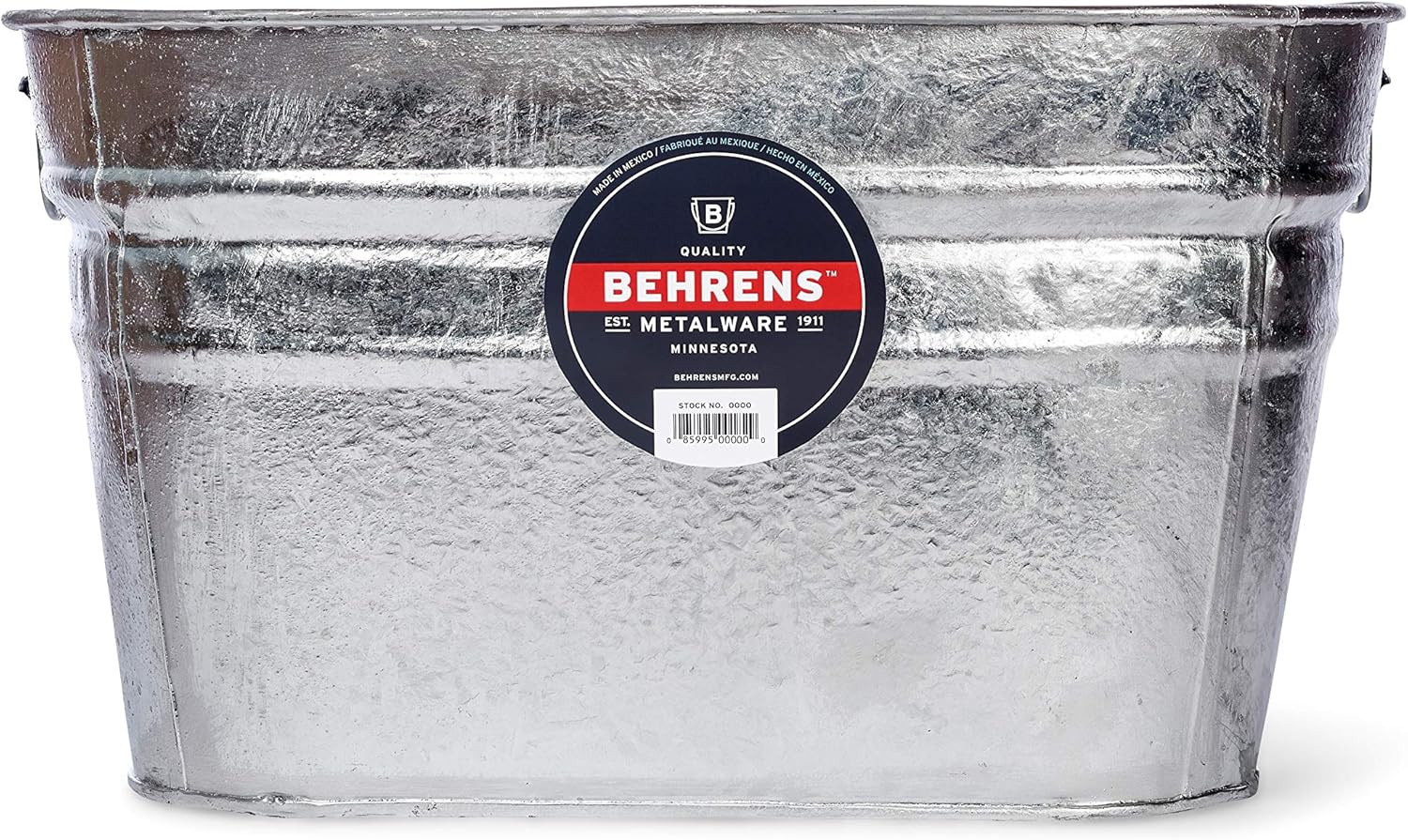 Behrens 62 Hot Dipped Galvanized Steel Tub, 15 Gal, Silver Pack of 2