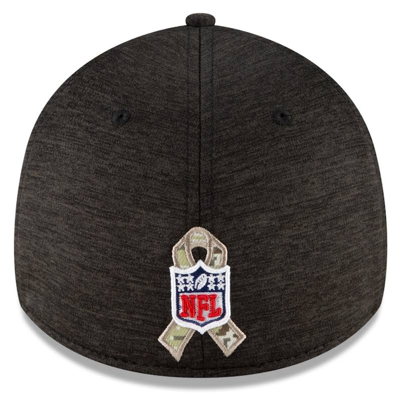 Houston Texans New Era 2020 Salute to Service 39THIRTY Flex Hat - Heather Black