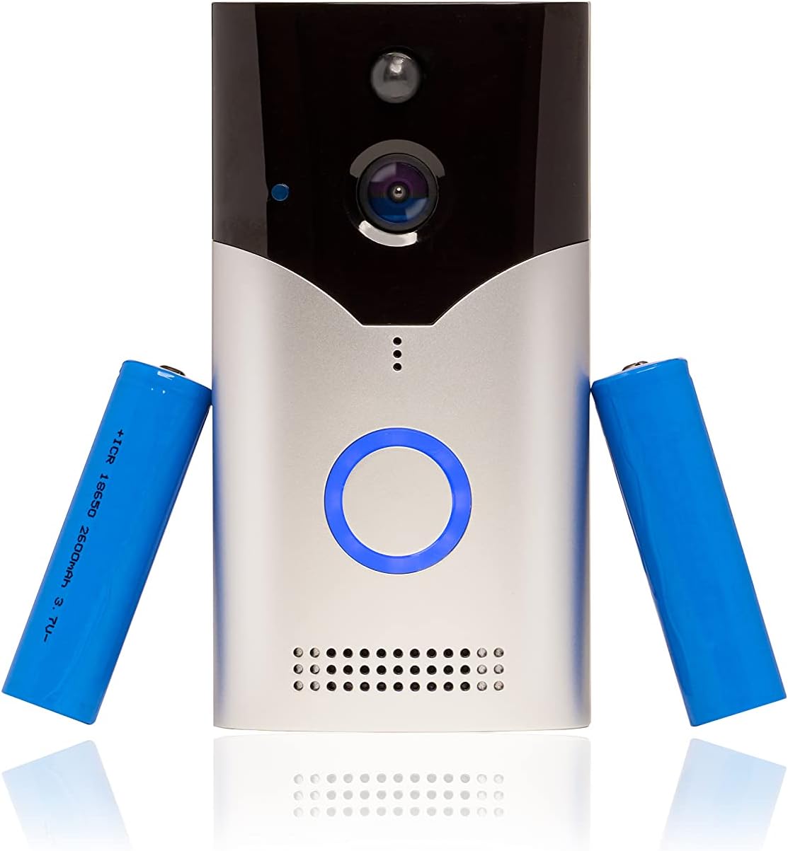 WiFi Doorbell Camera Wireless, Doorbell Motion Detection, Noise Cancellation Audio & Speaker, NightVision iOS & Android, Waterproof Doorbell Camera & Chime & Rechargeable Batteries (Doorbell & Chime)