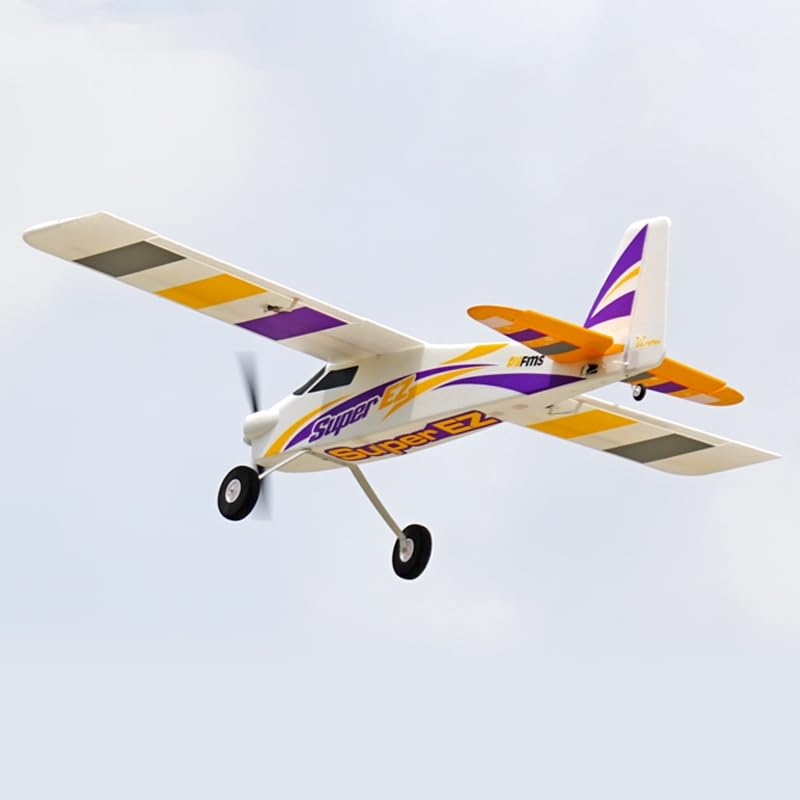 Fms Rc Plane for Adults Remote Control Airplane Super EZ Trainer V4 1220mm Wingspan with Floats 4 Channel Water Sea Airplane Rc Planes for Beginners PNP (No Control, Battery, Charger)