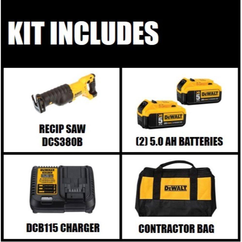 DeWalt 20-Volt Max Lithium-Ion Cordless Reciprocating Saw with Premium Battery P