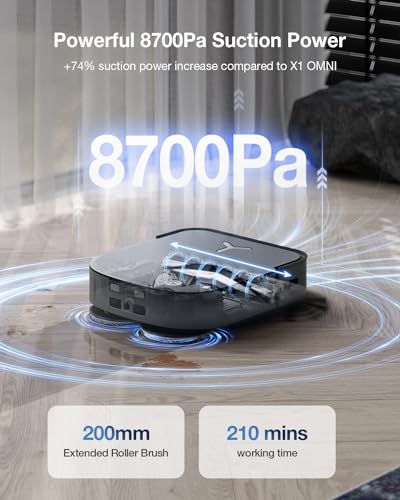 ECOVACS DEEBOT N10 Plus Robot Vacuum and Mop Combo with Auto-Empty Station, Hands-Free Cleaning for 60 Days, 3800Pa Suction, 330mins Max Run-time, Precision Mapping with Lidar & dToF Sensors, White