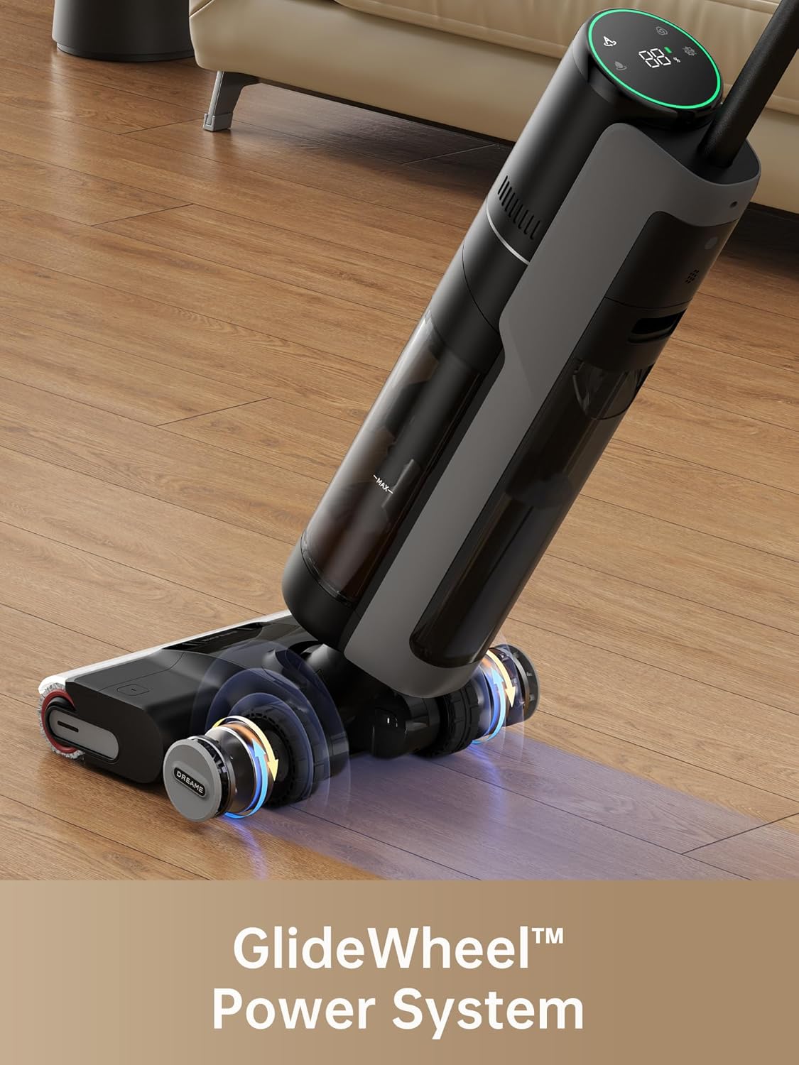 dreame H13 Pro Wet Dry Vacuum Cleaner, Smart Floor Cleaner Vacuum Mop for Hard Floors, 140°F Brush Wash, Hot Air & Dual Rotation Self-Cleaning, GlideWheel™ Power System, Great for Sticky Messes,