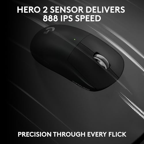 Logitech G PRO X Superlight 2 DEX Wireless Gaming Mouse, 60g pro-Grade Right-Handed Mouse with 5 programmable Buttons, USB-C Charging, 44k DPI Sensor, up to 8 kHz Polling for PC/Mac - White