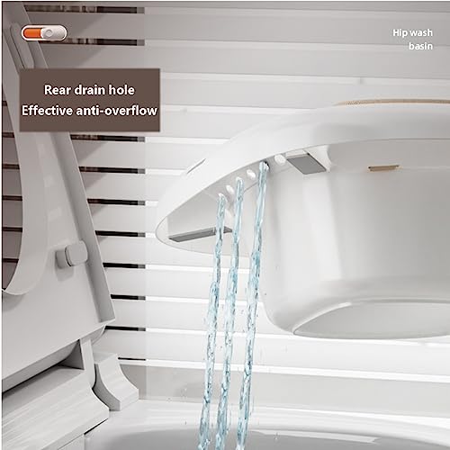 Electric Sitz Bath for Hemorrhoids Sitz Baths Tub for Toilet Seat Sitz Bathtub for Men Women Sits Bath Postpartum Care Kit Soaked Steam Relief of Vaginal/Anal Inflammation,PVC, Light Tan
