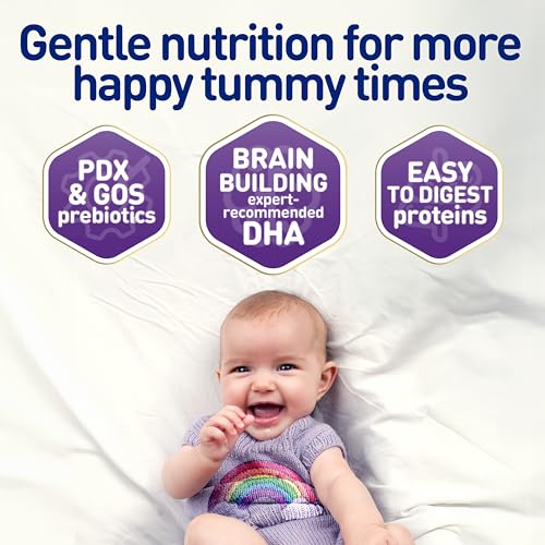 Enfamil NeuroPro Gentlease Baby Formula, Brain Building DHA, HuMO6 Immune Blend, Designed to Reduce Fussiness, Crying, Gas & Spit-up in 24 Hrs, has Prebiotics to Promote Softer Stools, Baby Milk, 35.2 Oz (Pack of 4)