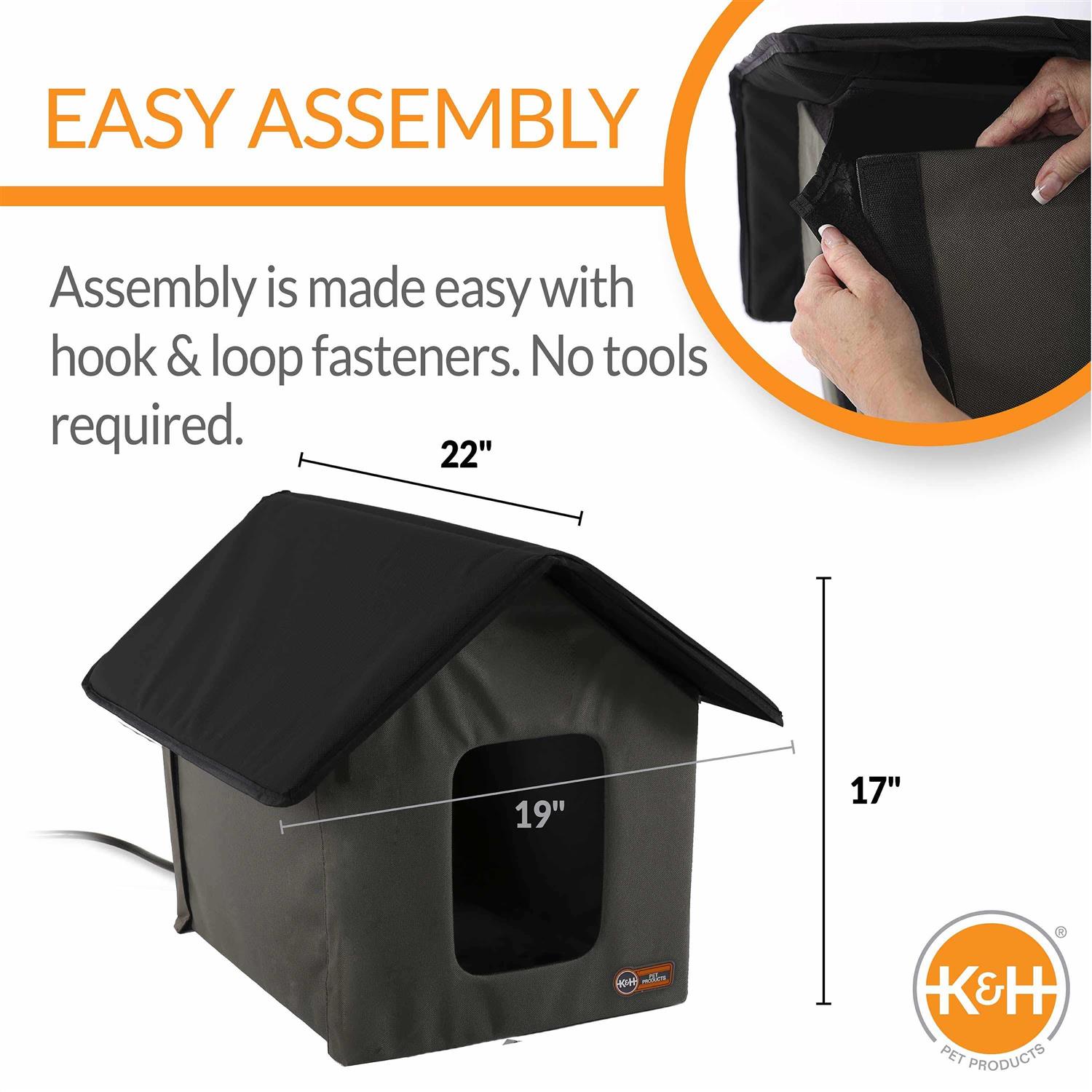 K&amp;H Pet Products Outdoor Heated Kitty House Cat Shelter - Pet Supplies online store