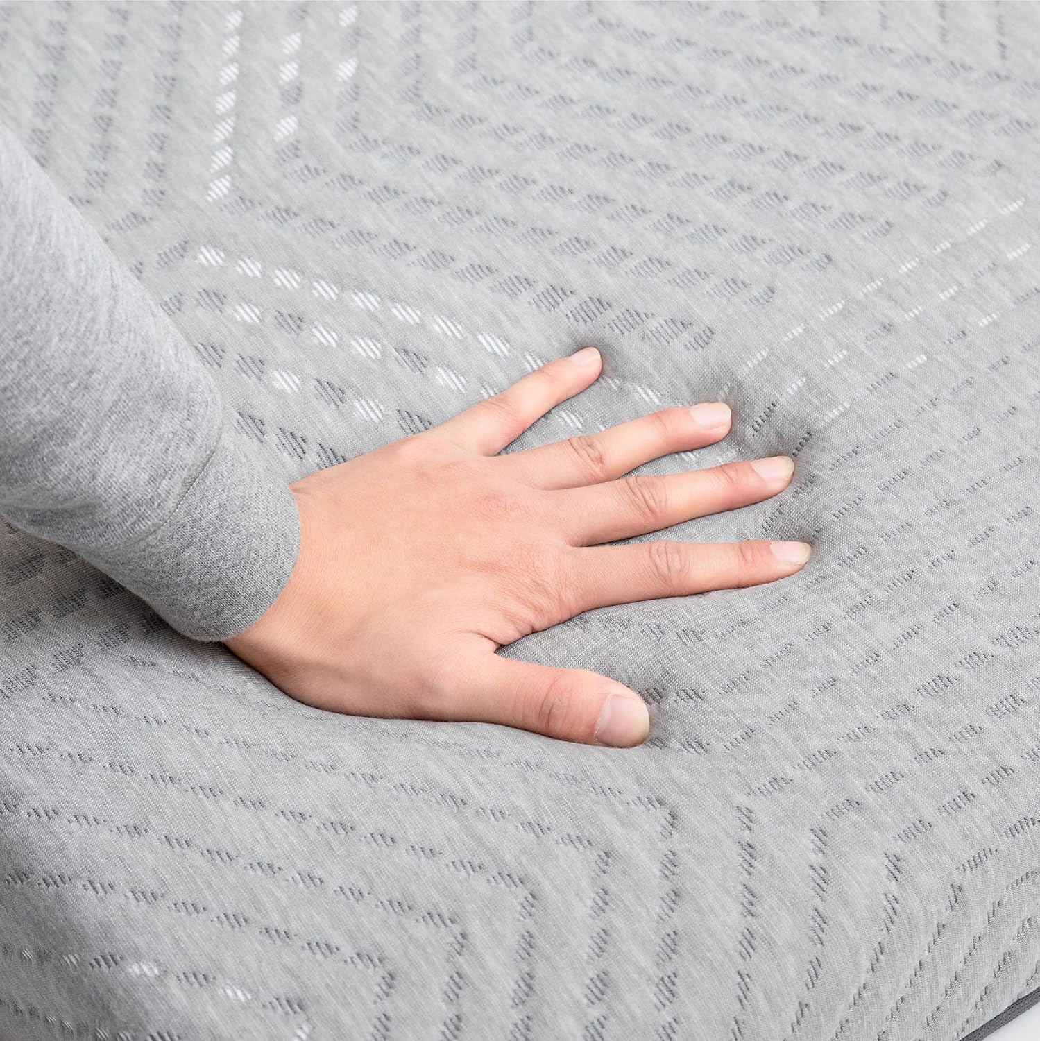 Folding Mattress 4 Inch Tri Folding Memory Foam Mattress, Portable Trifold Mattress Topper with Breathable & Washable Cover, Foldable Floor Mattress Guest Bed for Camping, Travel, King