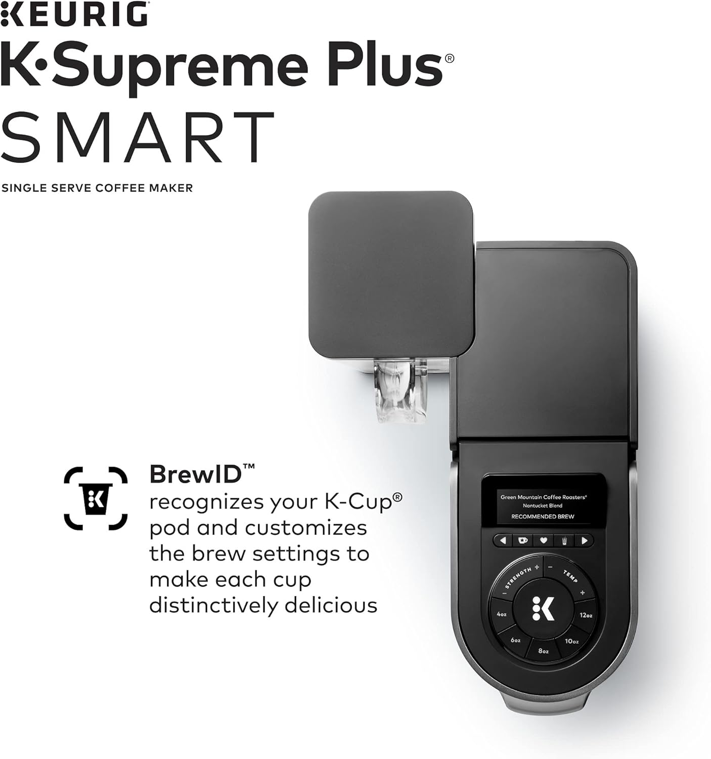 Keurig K-Supreme SMART Single Serve Coffee Maker with Peet's Coffee Major Dickason's Blend, Dark Roast, K-Cup, 32 K-Cup Pods