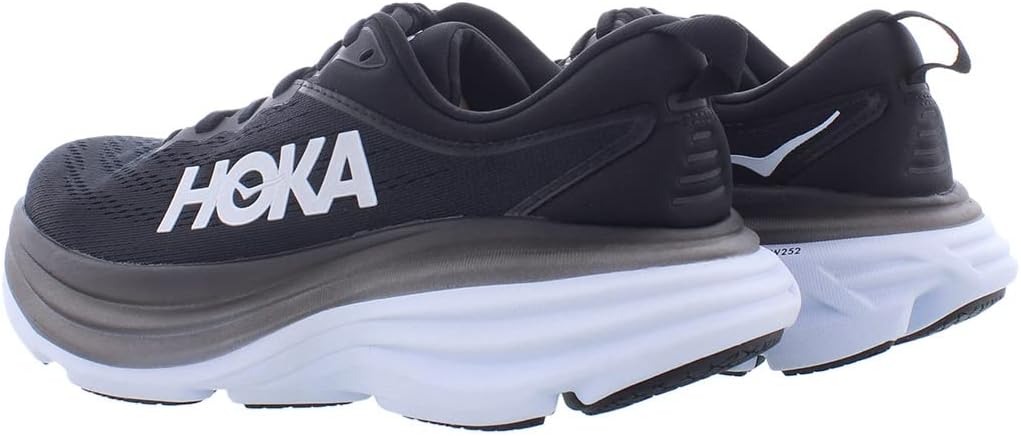 HOKA ONE ONE Bondi 8 Womens Shoes Size 6.5, Color: Black/White
