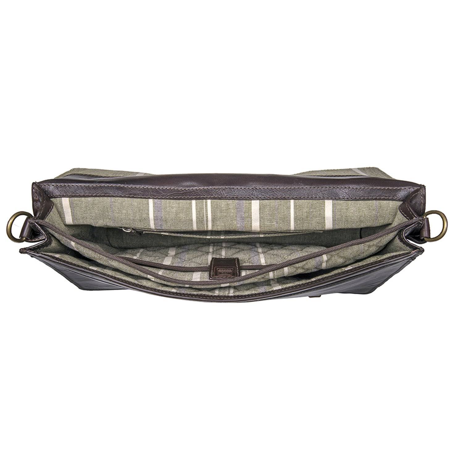 Hidesign Parker Leather Laptop Briefcase Black
