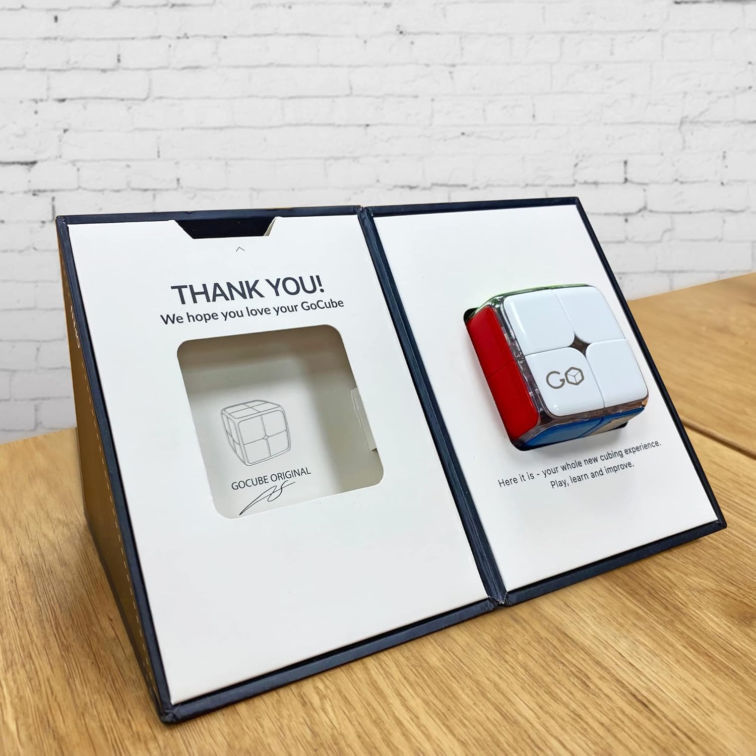 GoCube 2x2 - The First Ever 2x2 Connected Cube That Allows You to Learn How to Solve The Cube! App-Enabled STEM Puzzle That Fits All Ages and Capabilities. Free App.