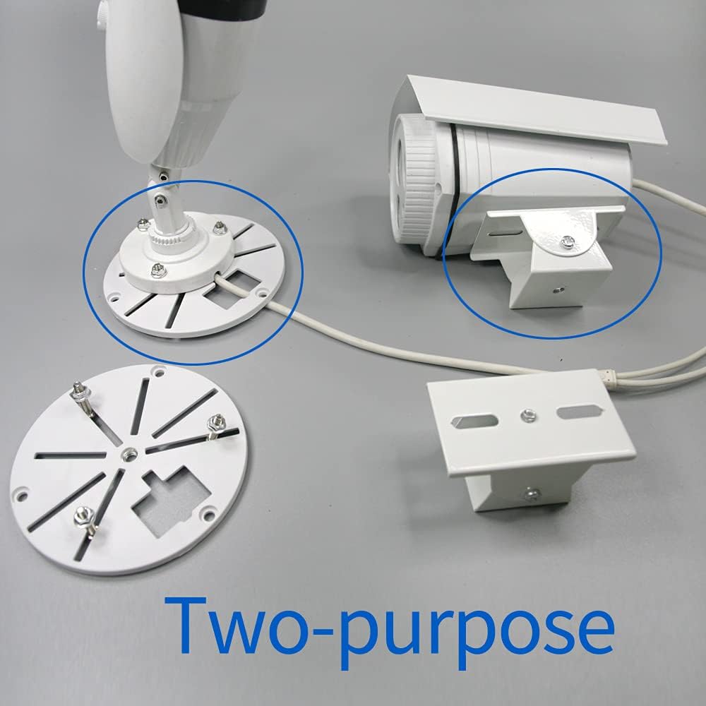compcctv CCTV Security Camera Pole Mount Bracket Adjustable Universal Security Camera CCTV Security Camera Mount Double Head Bracket (1 Pack) (15.7 INCH) Camera mounting Bracket Pack of 2
