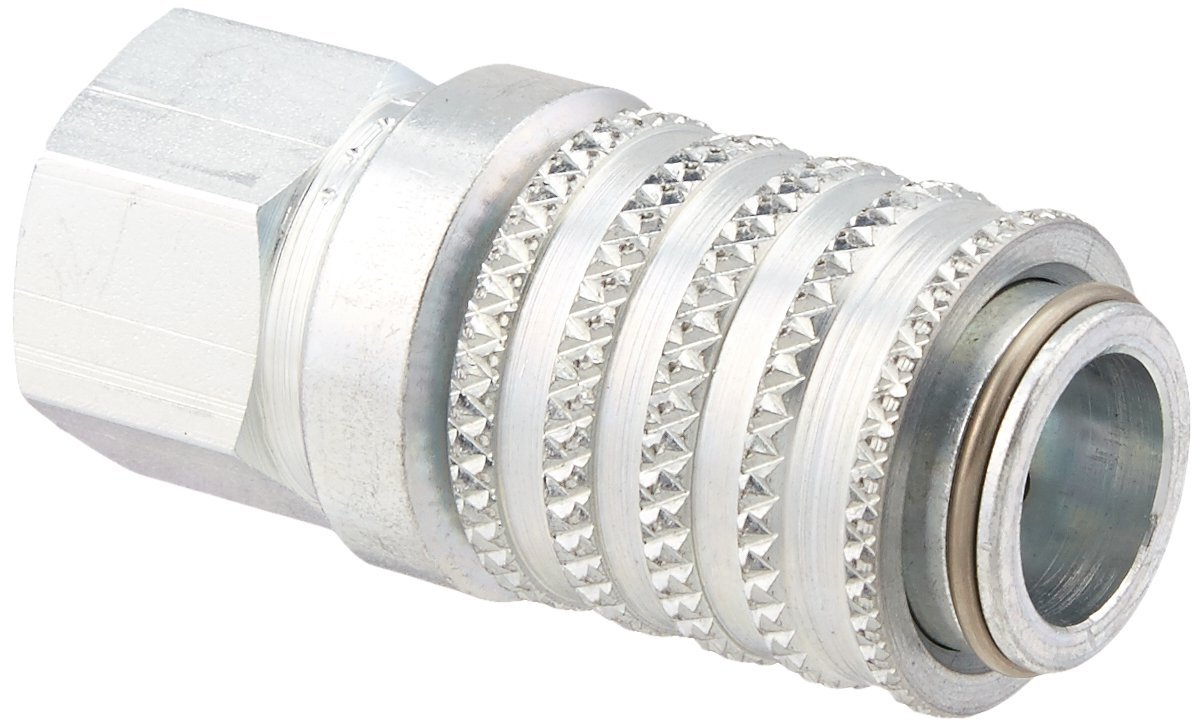 Parker Hannifin PD222 Series PD Steel Test Port and Diagnostic Equipment Quick Coupler with Female Pipe Thread, 1/8" Body Size, 1/8"-27 NPTF Thread Size, 1.67" Length Pack of 2