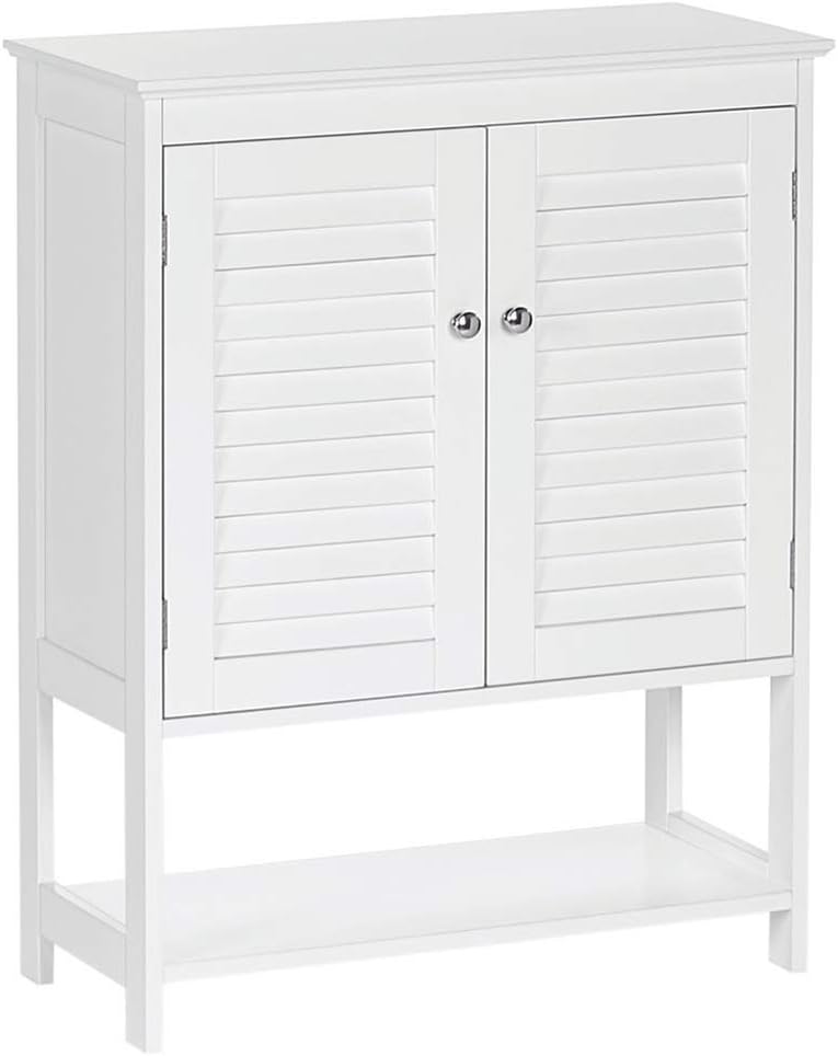 RiverRidge, White Ellsworth Two-Door Floor Cabinet with Open Shelf, Size