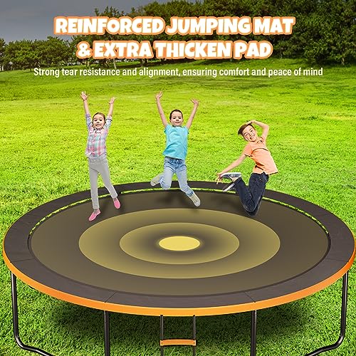 12FT 14FT Trampoline, Outdoor Trampolines for Kids and Adults,