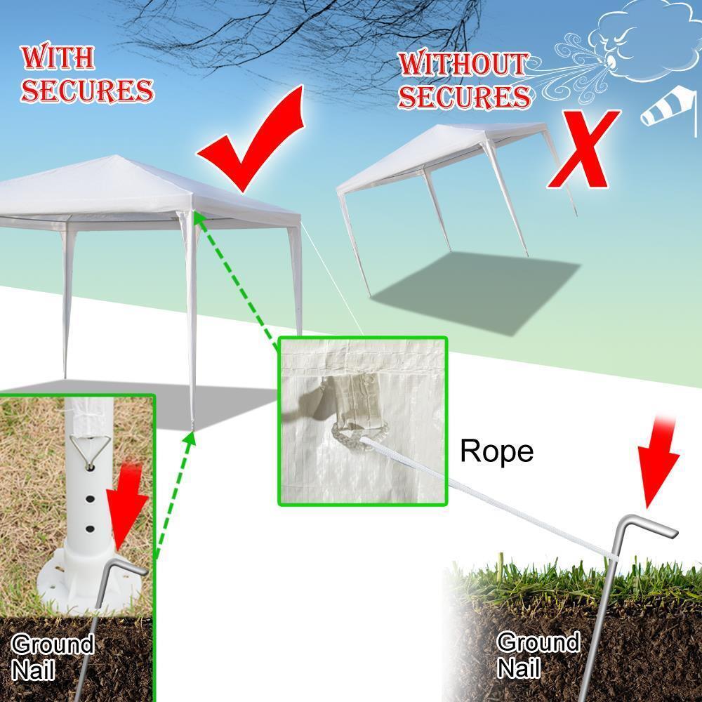 Carport Garage Car Shelter Canopy Party Tent Sidewall Gazebo White