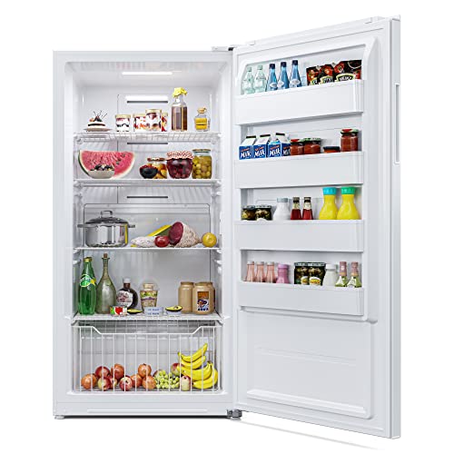 Upright Freezer/Refrigerator Convertible, 2-in-1 Appliance, Home, Dorm, and Garage Ready Fridge/Freezer Storage for Fresh or Frozen Food and Drinks, Wire Shelves and Drawer