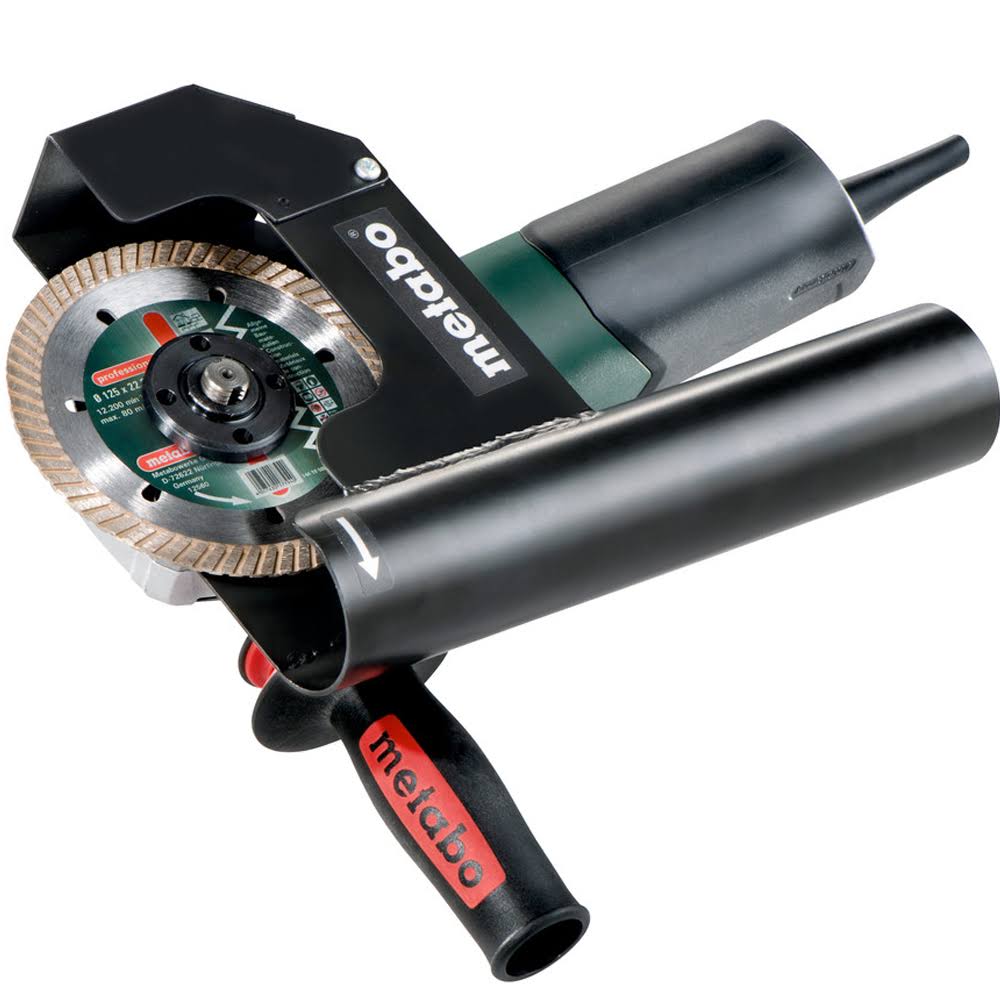 Metabo T 13-125 5x22 Tuckpointing Grinder - 9,600 RPM - 12.0 Amps - w/ Lock-On, Tuckpoint Shroud 600431690