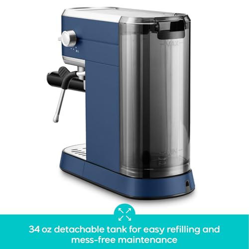 CASABREWS CM5418 Espresso Machine 20 Bar, Compact Espresso Maker with Steam Milk Frother, Stainless Steel Coffee Machine with 34oz Removable Water Tank for Cappuccino, Latte, Silver