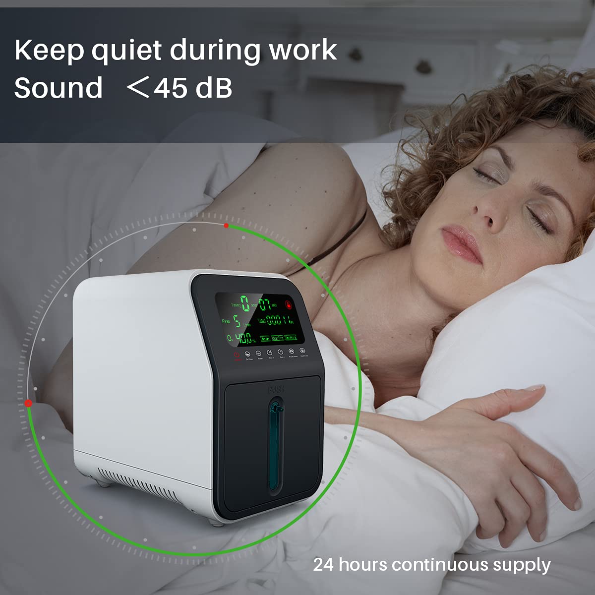 Oxygen Concentrator Portable Oxygen Machine with Complete Accessories for Home Use