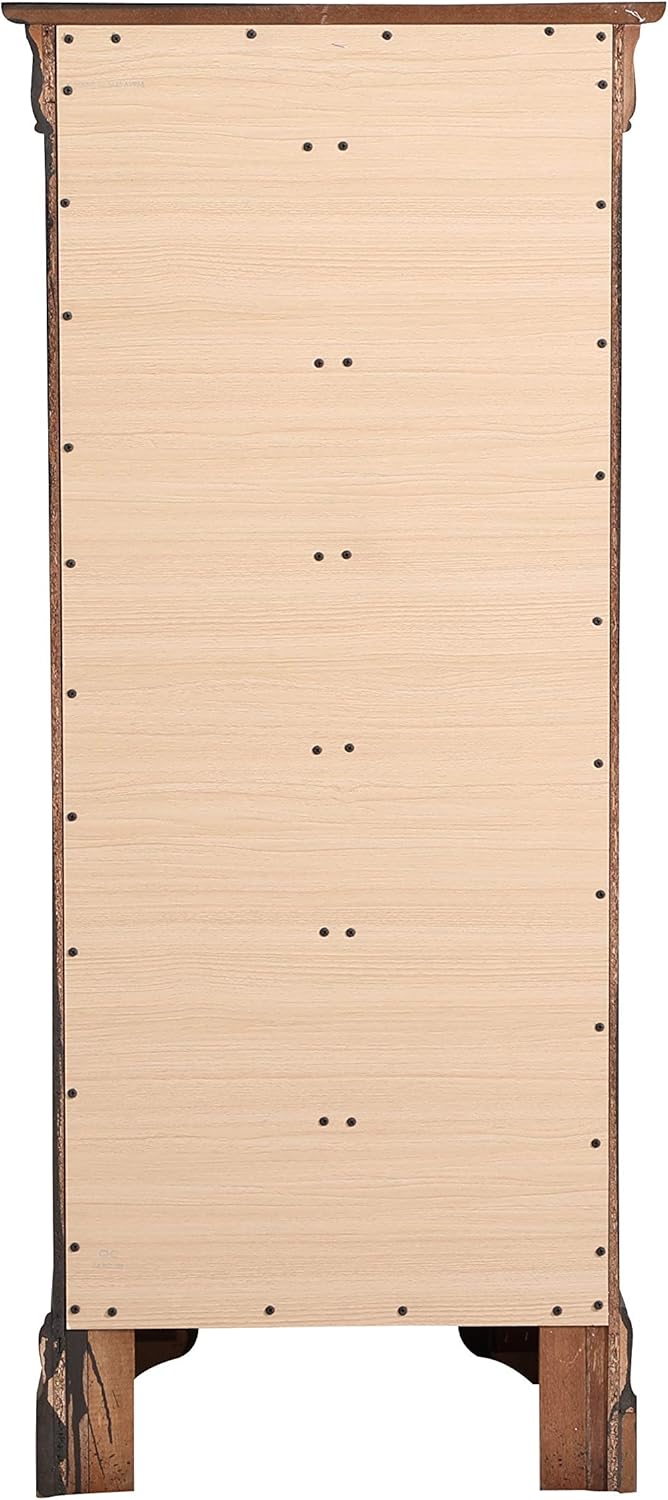 Glory Furniture Louis Phillipe 7 Drawer Lingerie Chest in Cappuccino